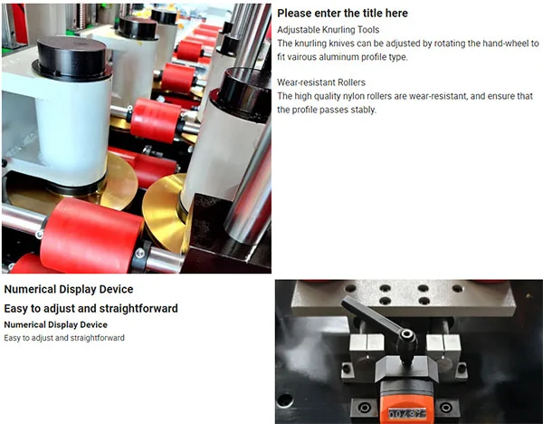Cnc Thermal Break Aluminum Knurling Inserting Machine
